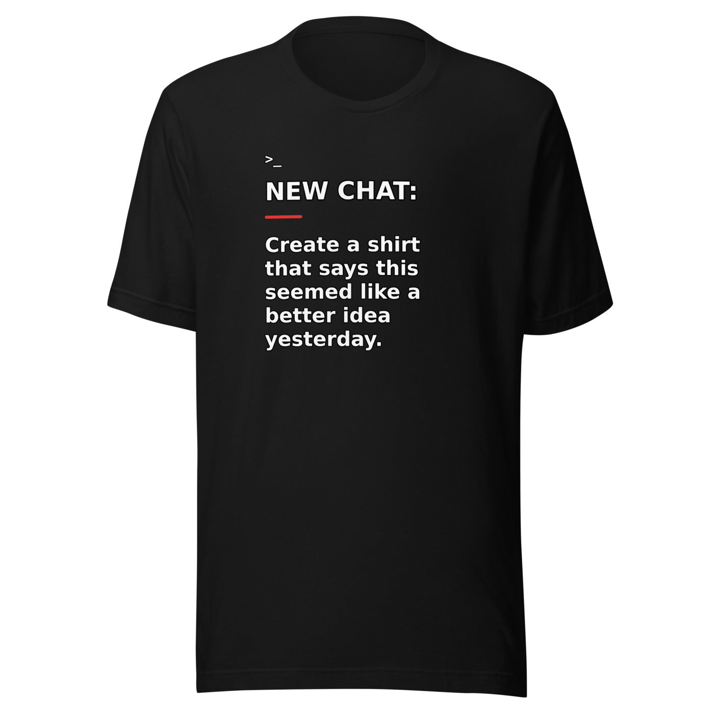 New Chat Shirts NC-014 Bella + Canvas 3001 front mockup 1