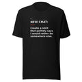 New Chat Shirts NC-047 Bella + Canvas 3001 front mockup 1