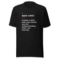 New Chat Shirts NC-053 Bella + Canvas 3001 front mockup 1