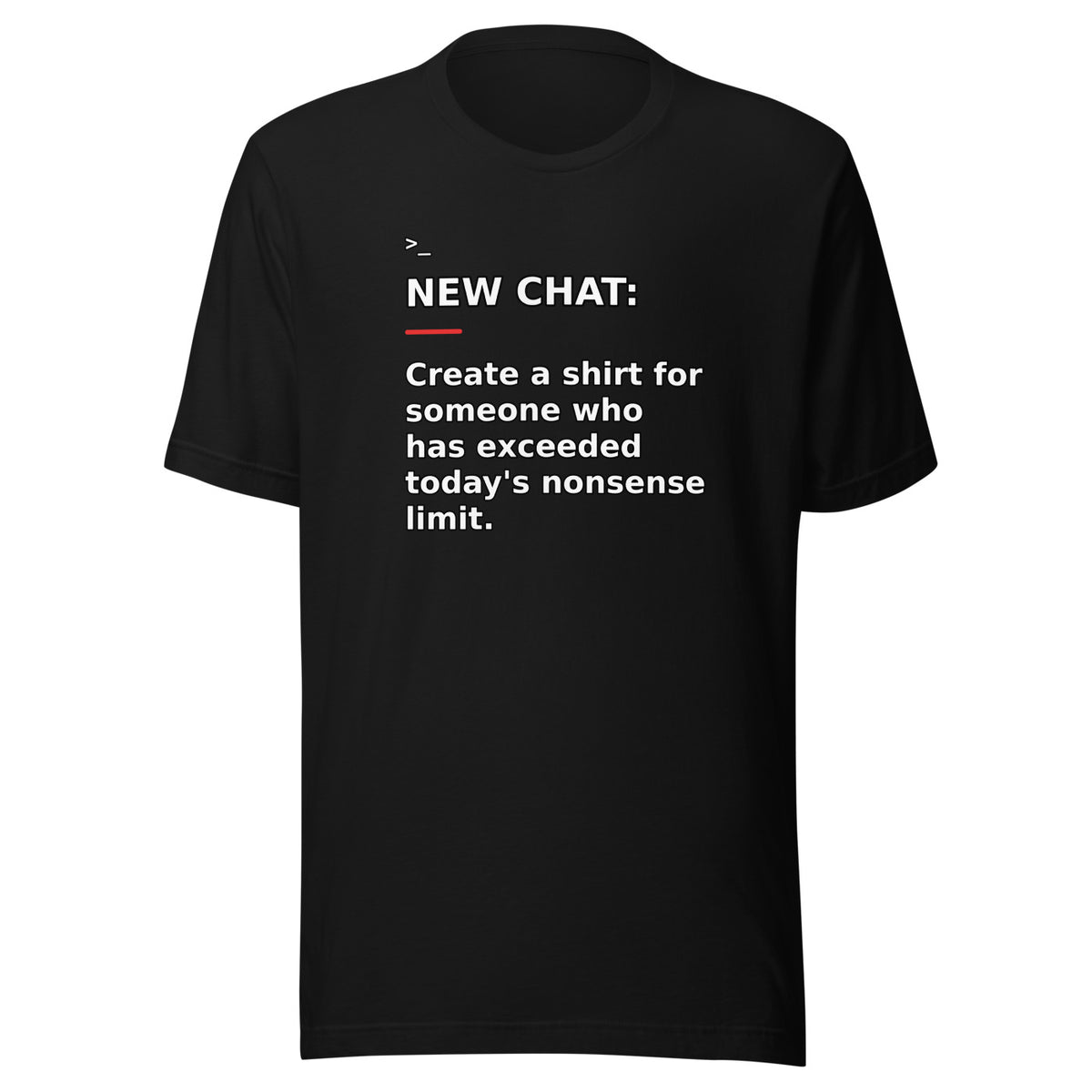 New Chat Shirts NC-078 Bella + Canvas 3001 front mockup 1