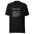 New Chat Shirts NC-085 Bella + Canvas 3001 front mockup 1