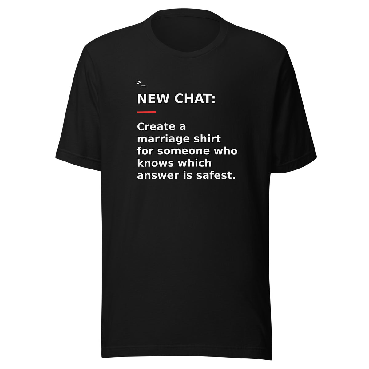 New Chat Shirts NC-115 Bella + Canvas 3001 front mockup 1