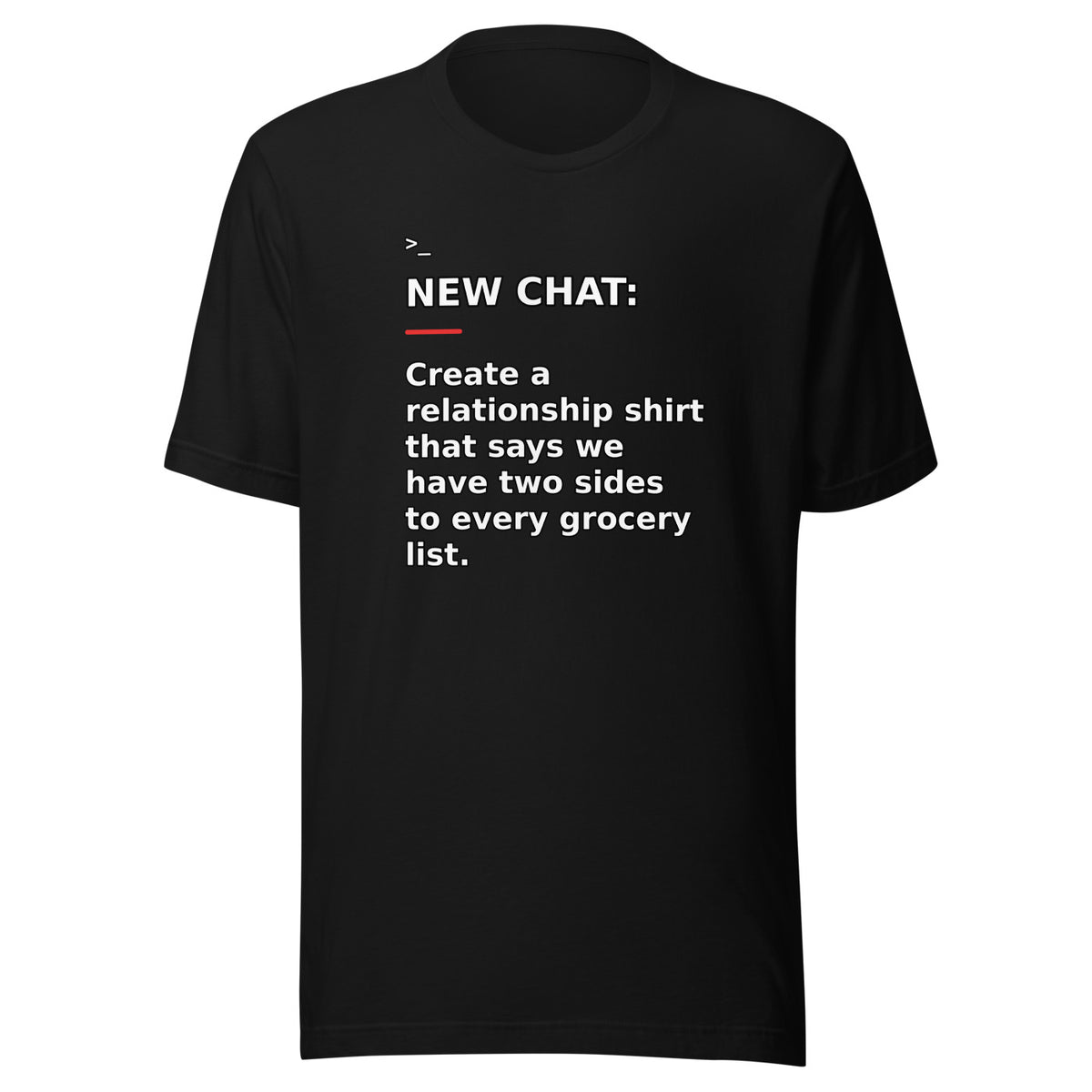 New Chat Shirts NC-124 Bella + Canvas 3001 front mockup 1
