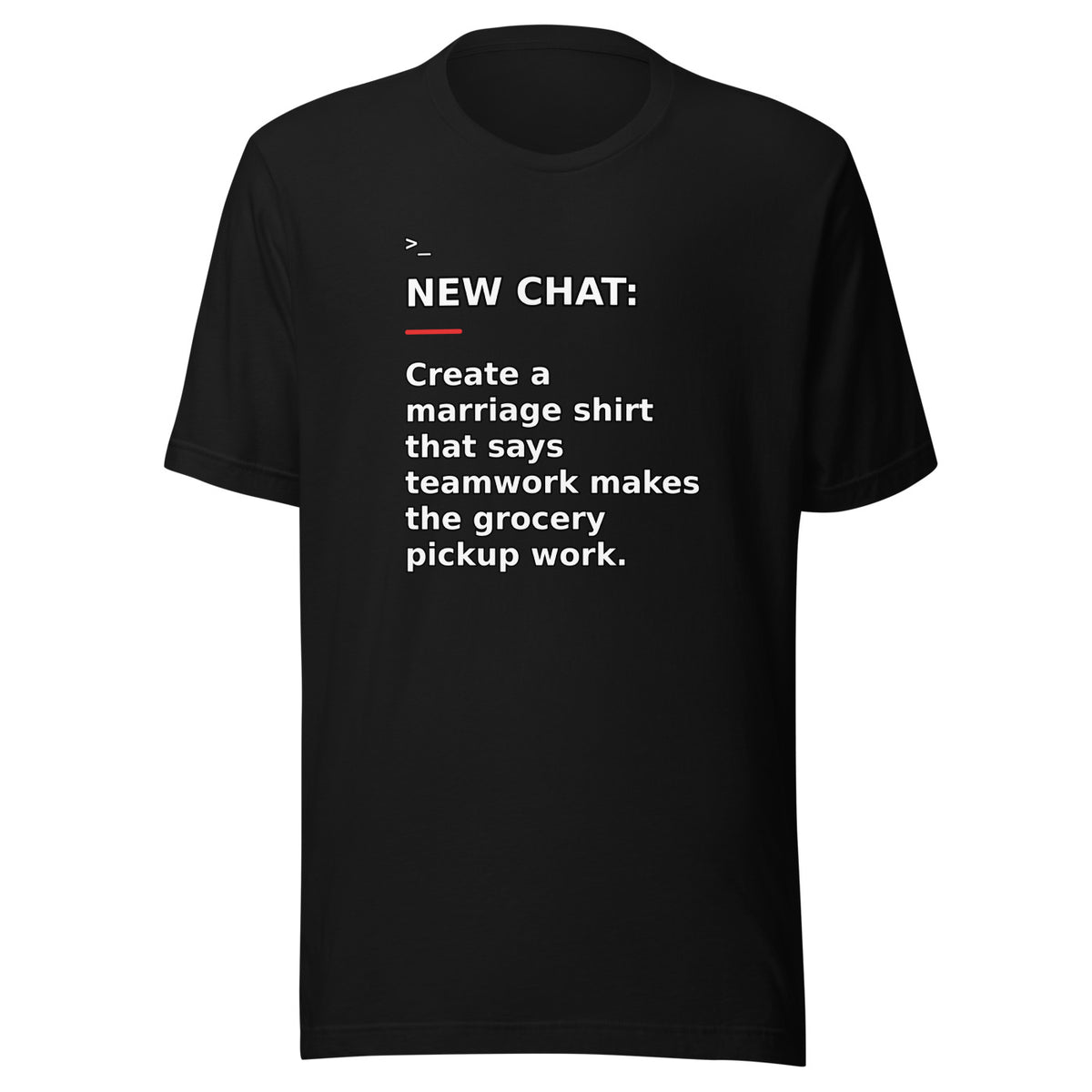 New Chat Shirts NC-134 Bella + Canvas 3001 front mockup 1