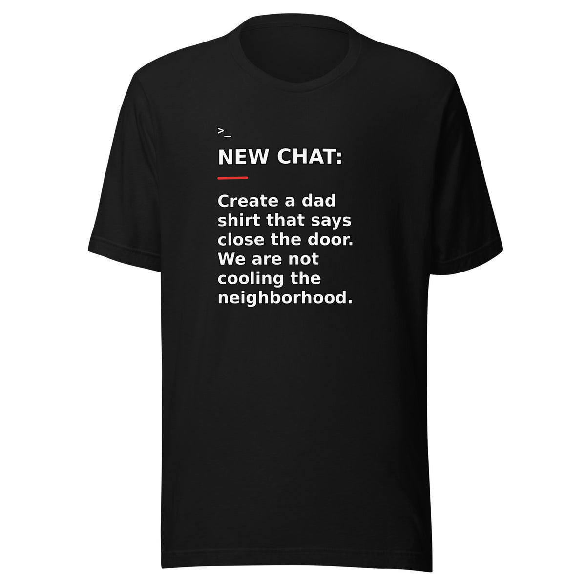 New Chat Shirts NC-146 Bella + Canvas 3001 front mockup 1