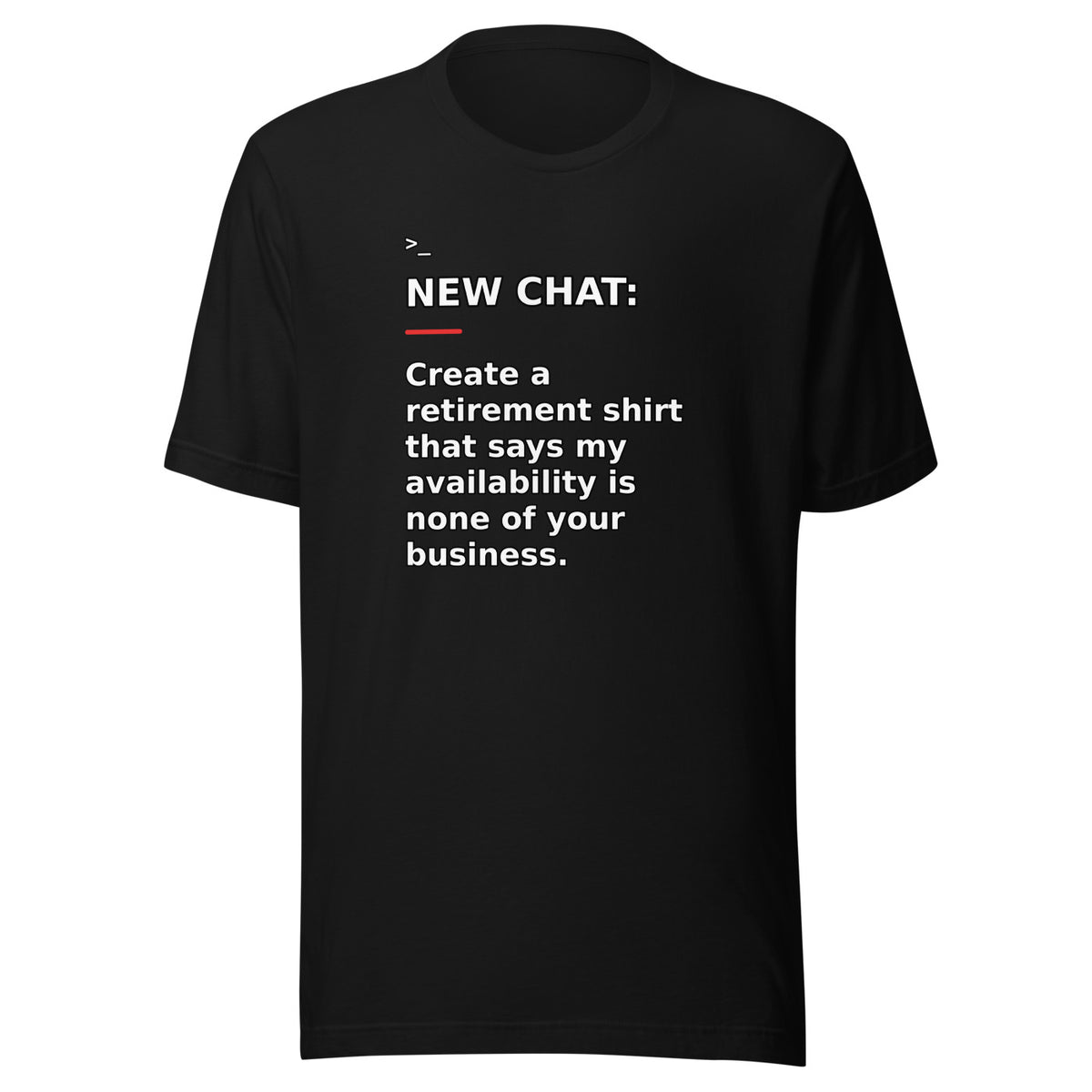 New Chat Shirts NC-172 Bella + Canvas 3001 front mockup 1
