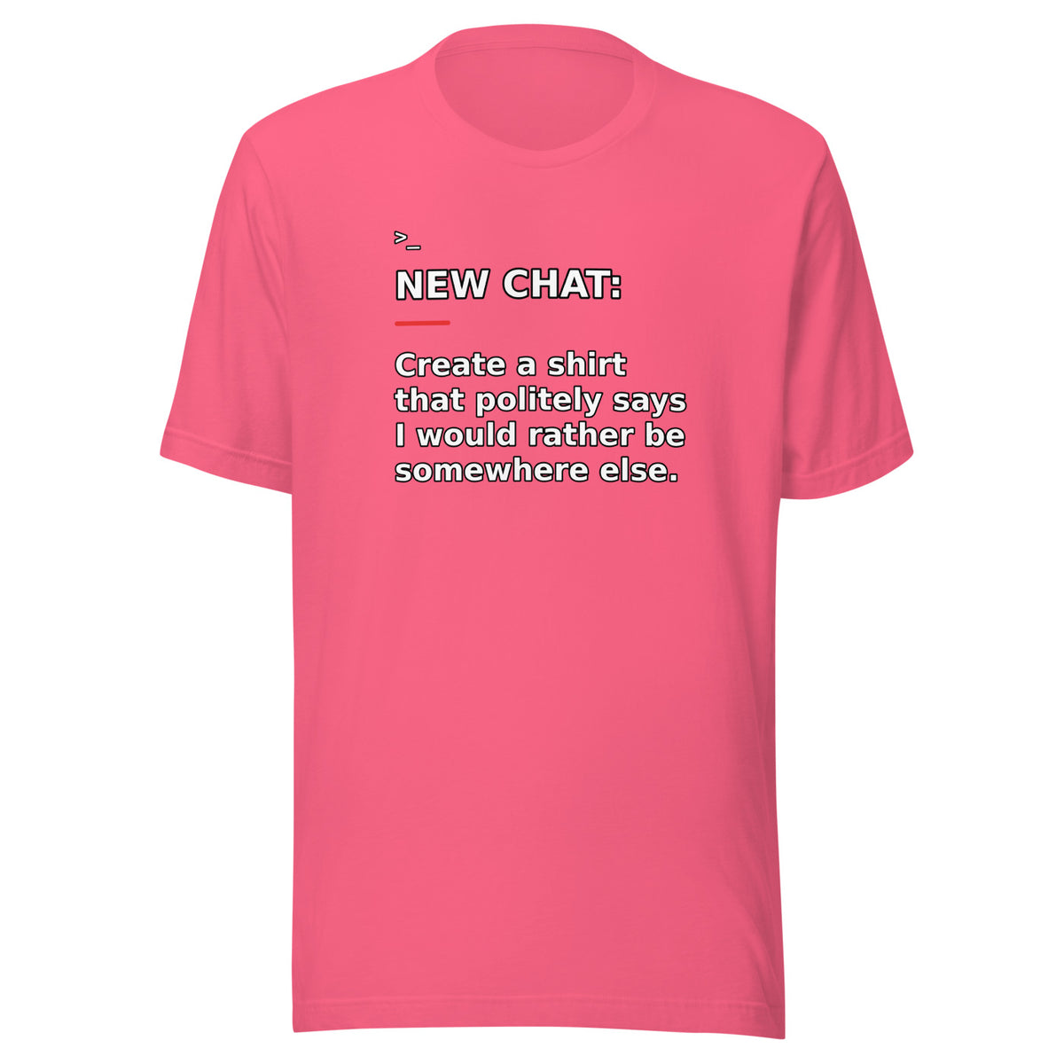 New Chat Shirts NC-047 Bella + Canvas 3001 front mockup 6