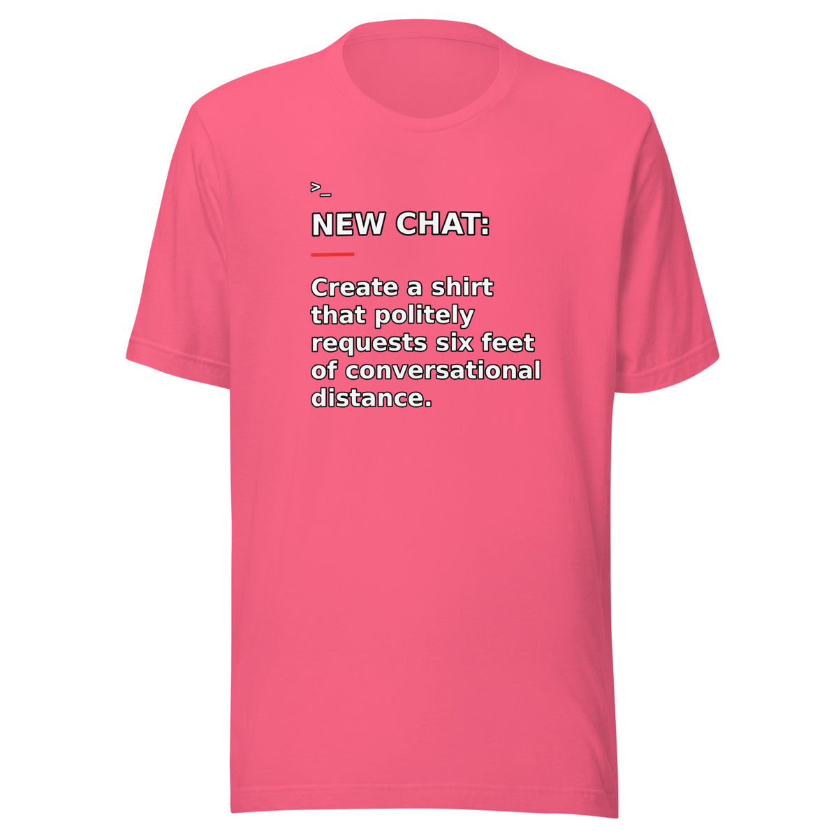 New Chat Shirts NC-054 Bella + Canvas 3001 front mockup 6