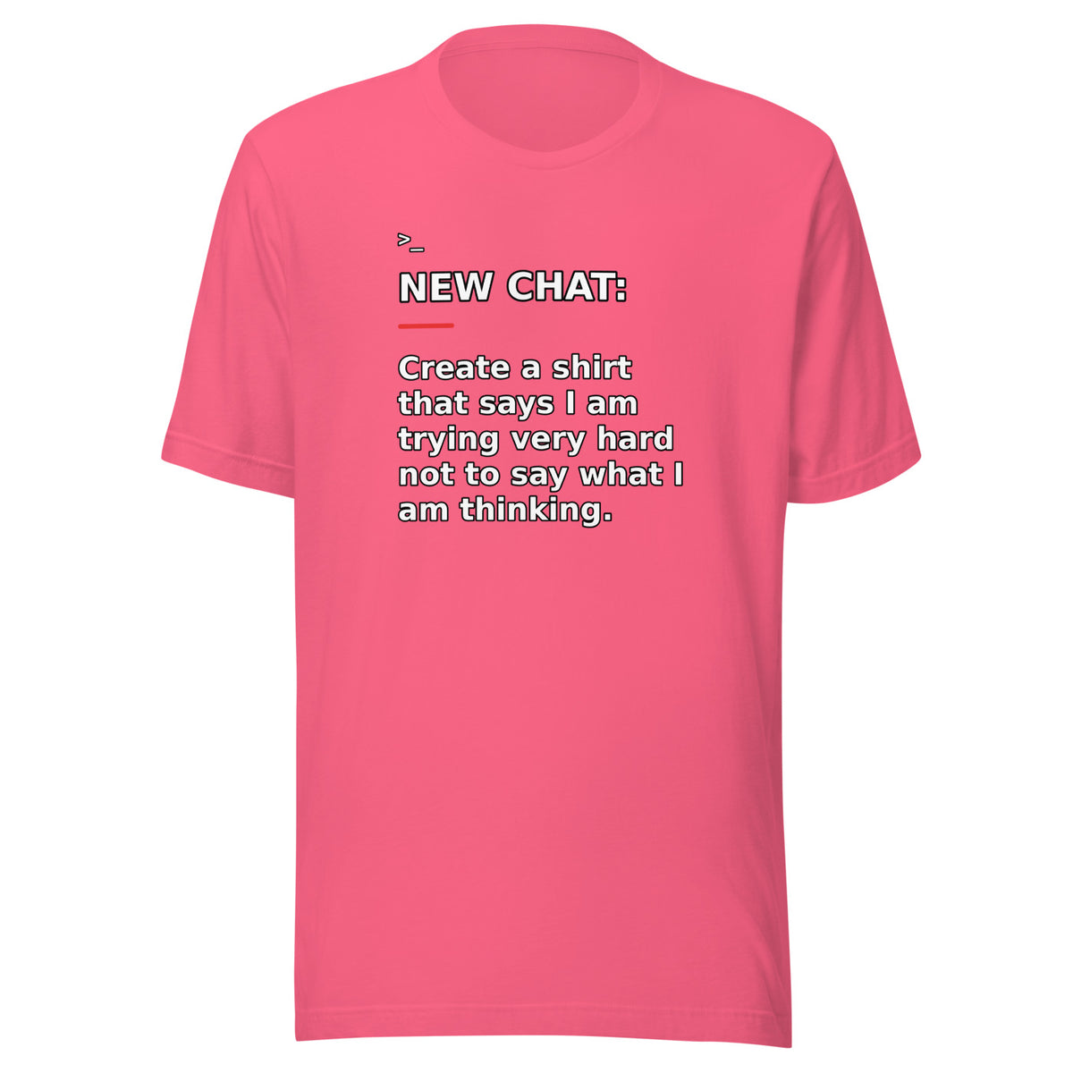 New Chat Shirts NC-077 Bella + Canvas 3001 front mockup 6