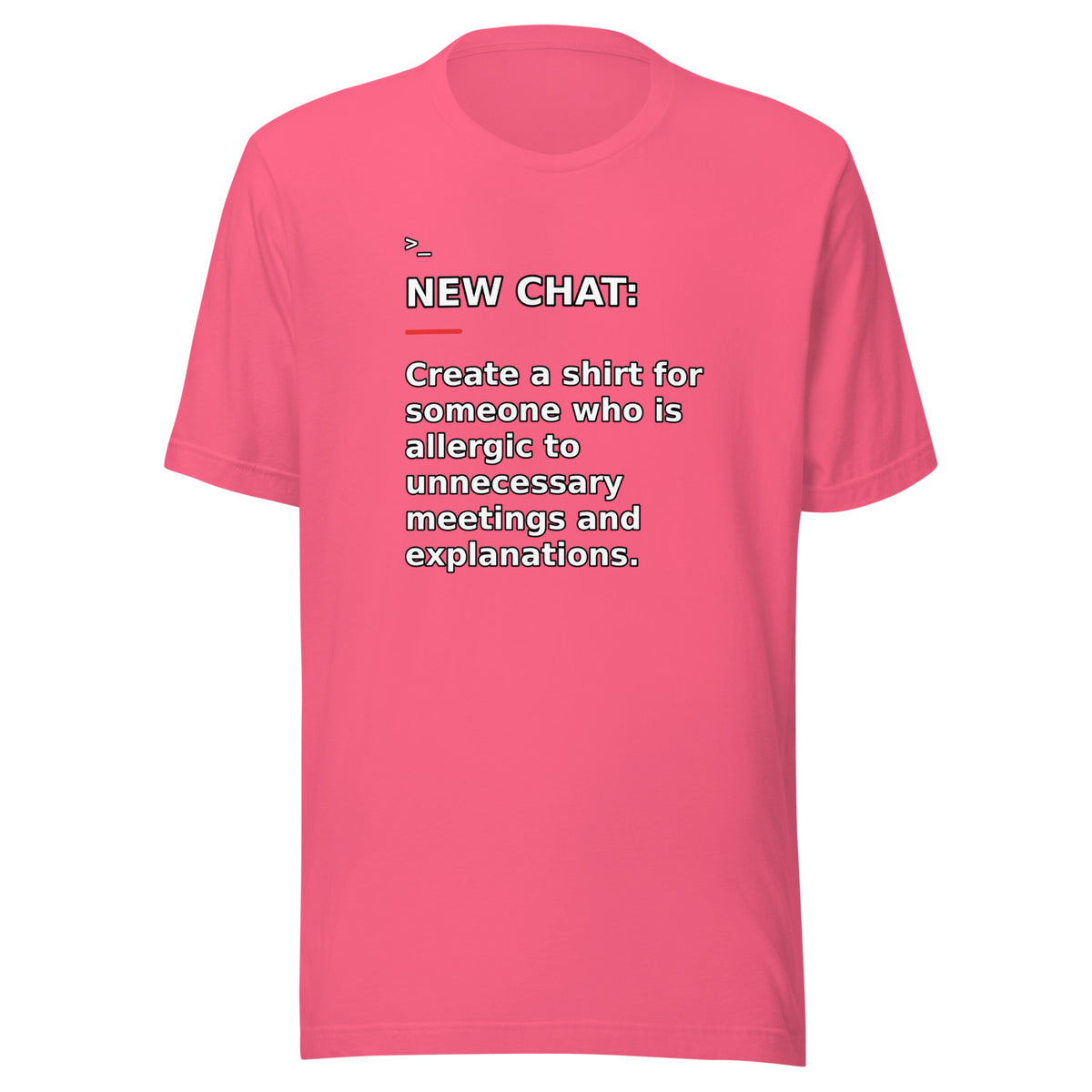 New Chat Shirts NC-086 Bella + Canvas 3001 front mockup 6