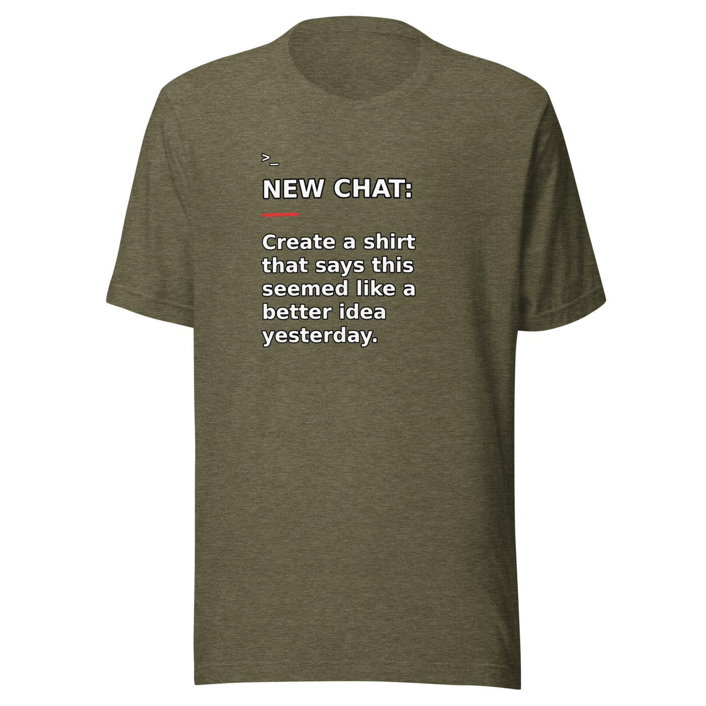 New Chat Shirts NC-014 Bella + Canvas 3001 front mockup 5