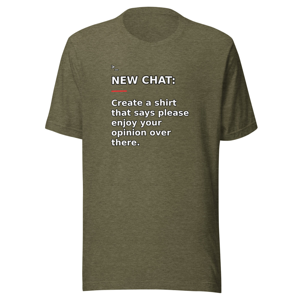 New Chat Shirts NC-051 Bella + Canvas 3001 front mockup 5