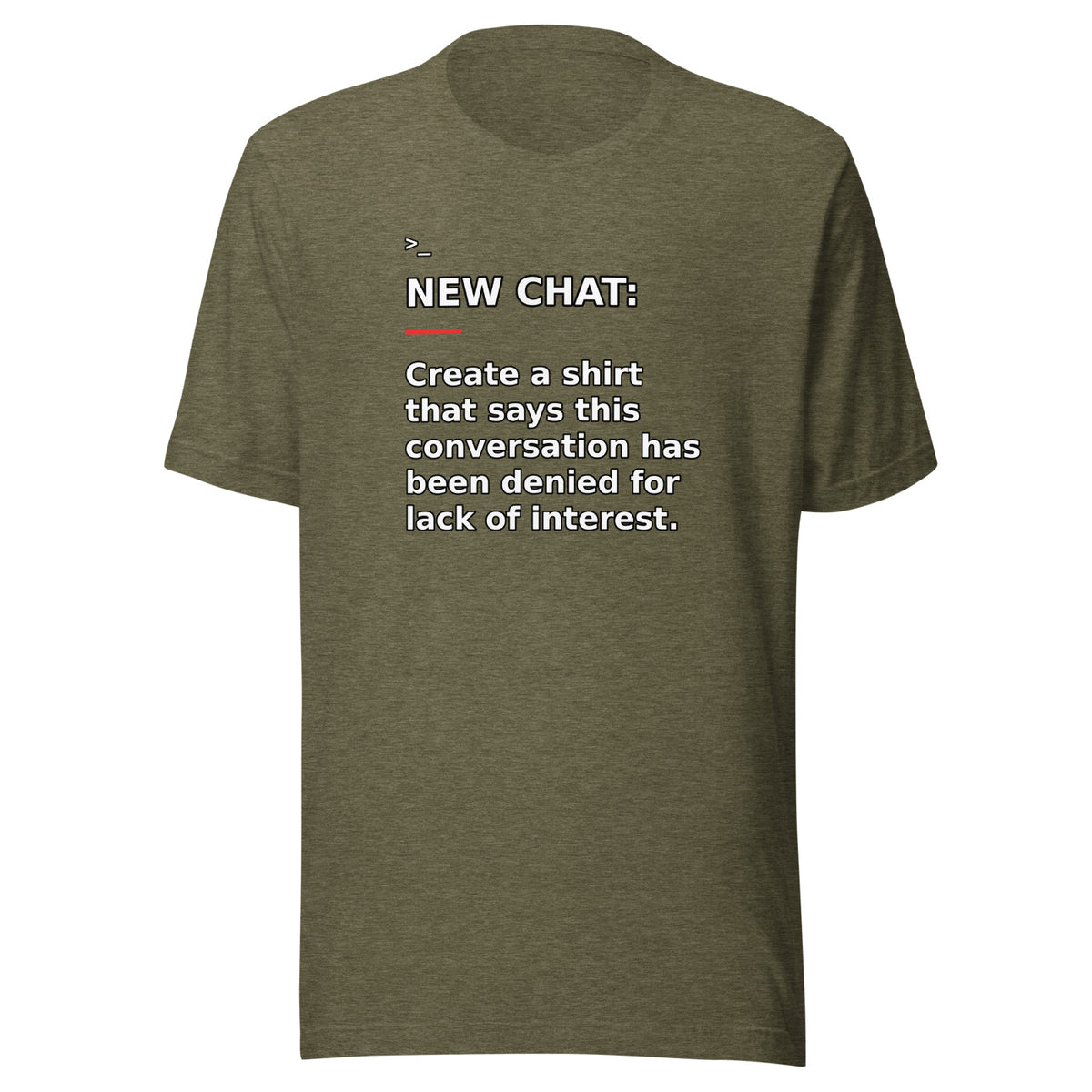 New Chat Shirts NC-081 Bella + Canvas 3001 front mockup 5
