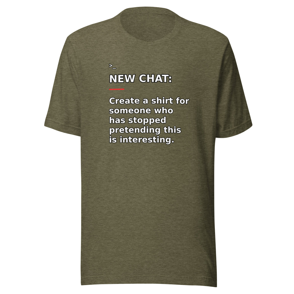New Chat Shirts NC-071 Bella + Canvas 3001 front mockup 5