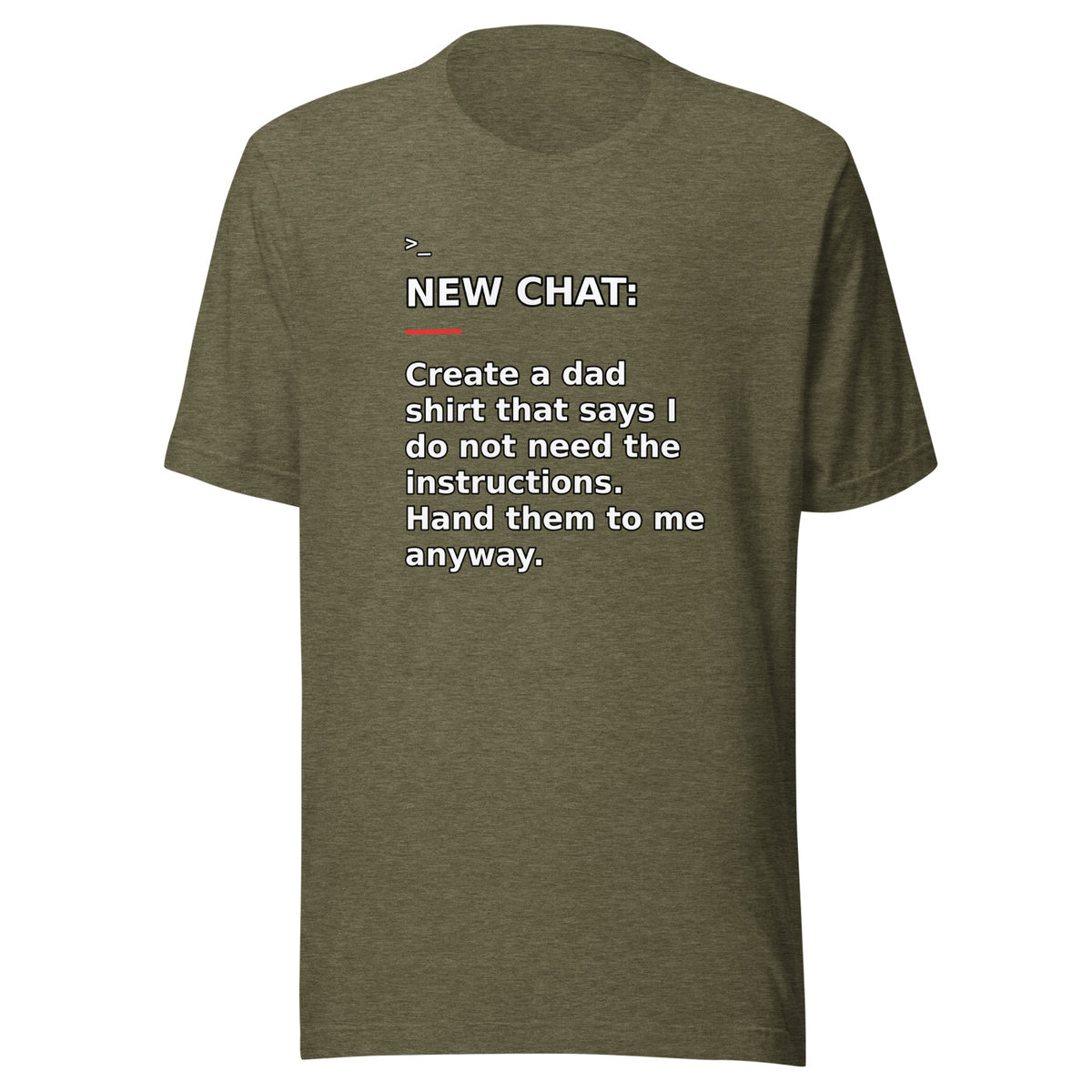 New Chat Shirts NC-156 Bella + Canvas 3001 front mockup 5