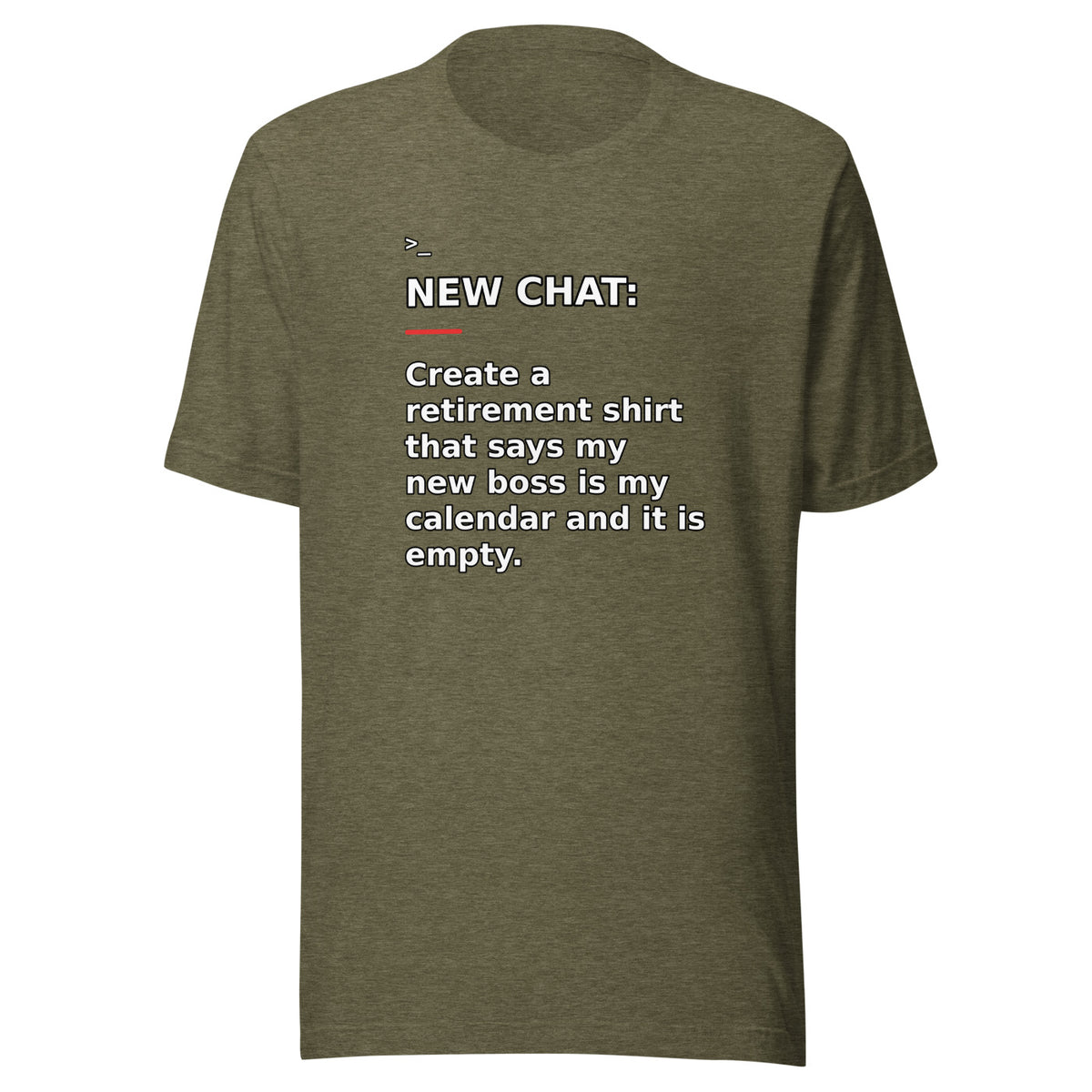 New Chat Shirts NC-158 Bella + Canvas 3001 front mockup 5