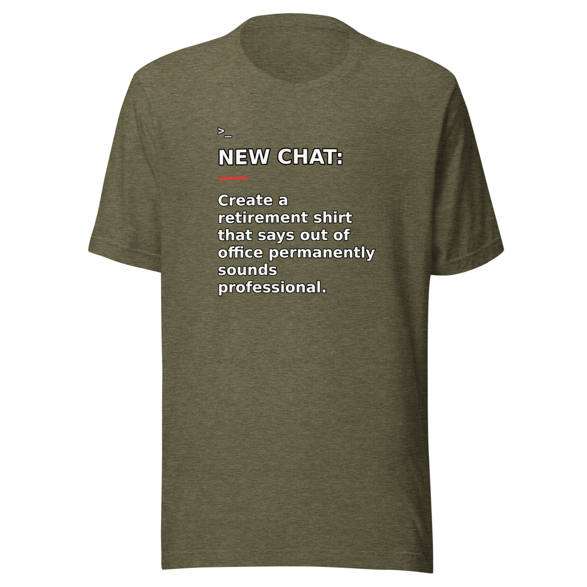 New Chat Shirts NC-164 Bella + Canvas 3001 front mockup 5