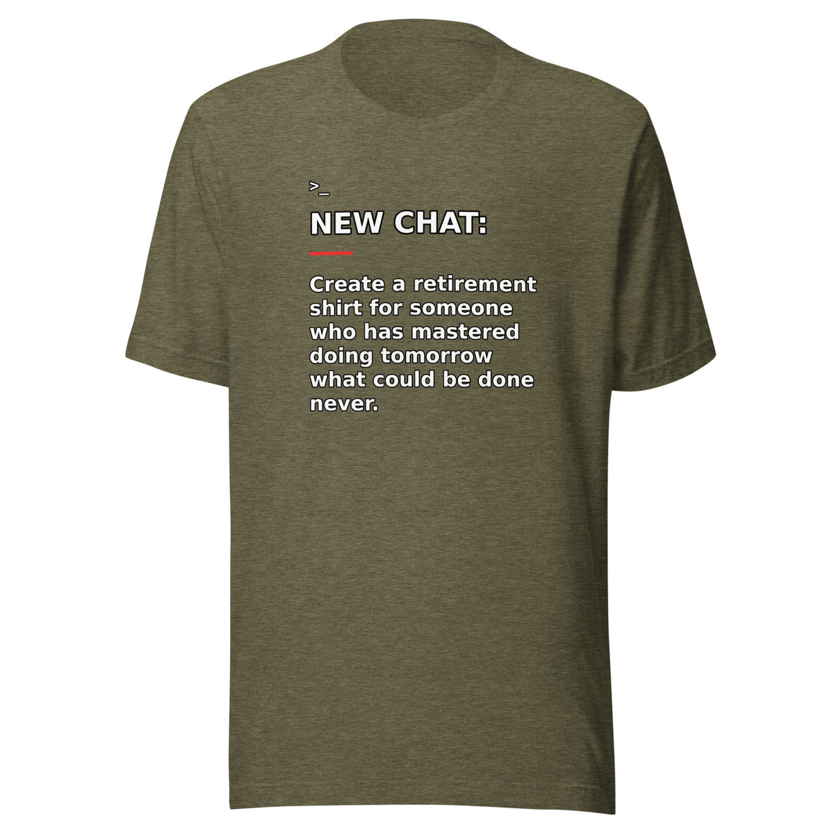 New Chat Shirts NC-173 Bella + Canvas 3001 front mockup 5
