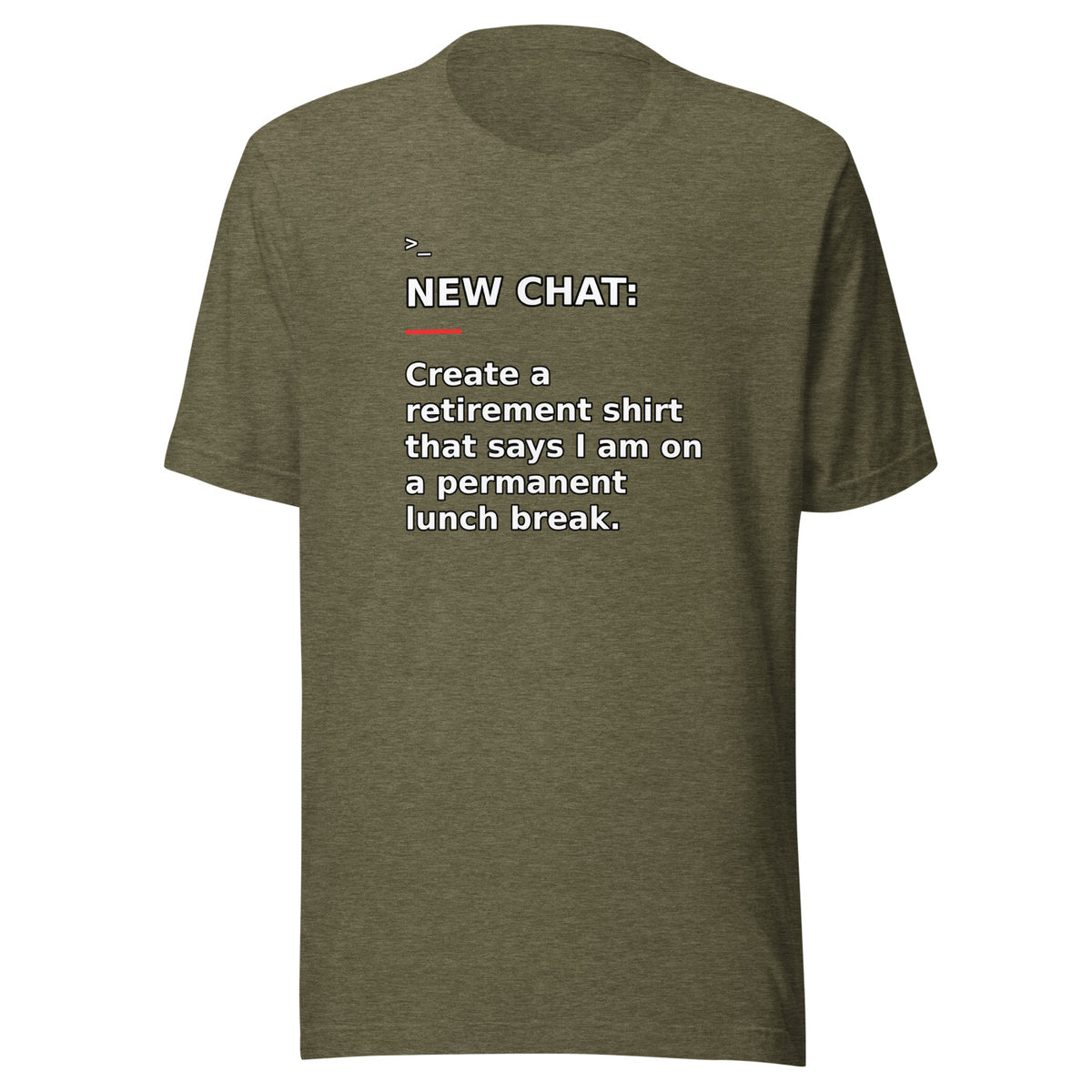 New Chat Shirts NC-176 Bella + Canvas 3001 front mockup 5