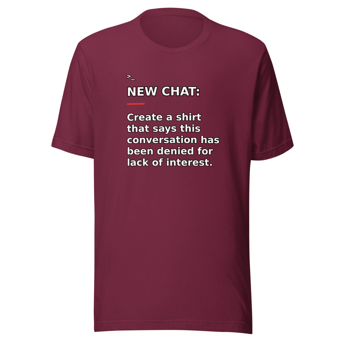 New Chat Shirts NC-081 Bella + Canvas 3001 front mockup 4