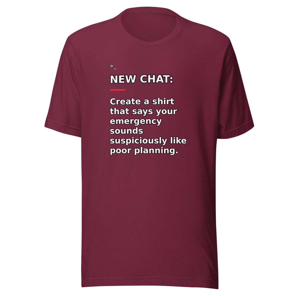 New Chat Shirts NC-070 Bella + Canvas 3001 front mockup 4