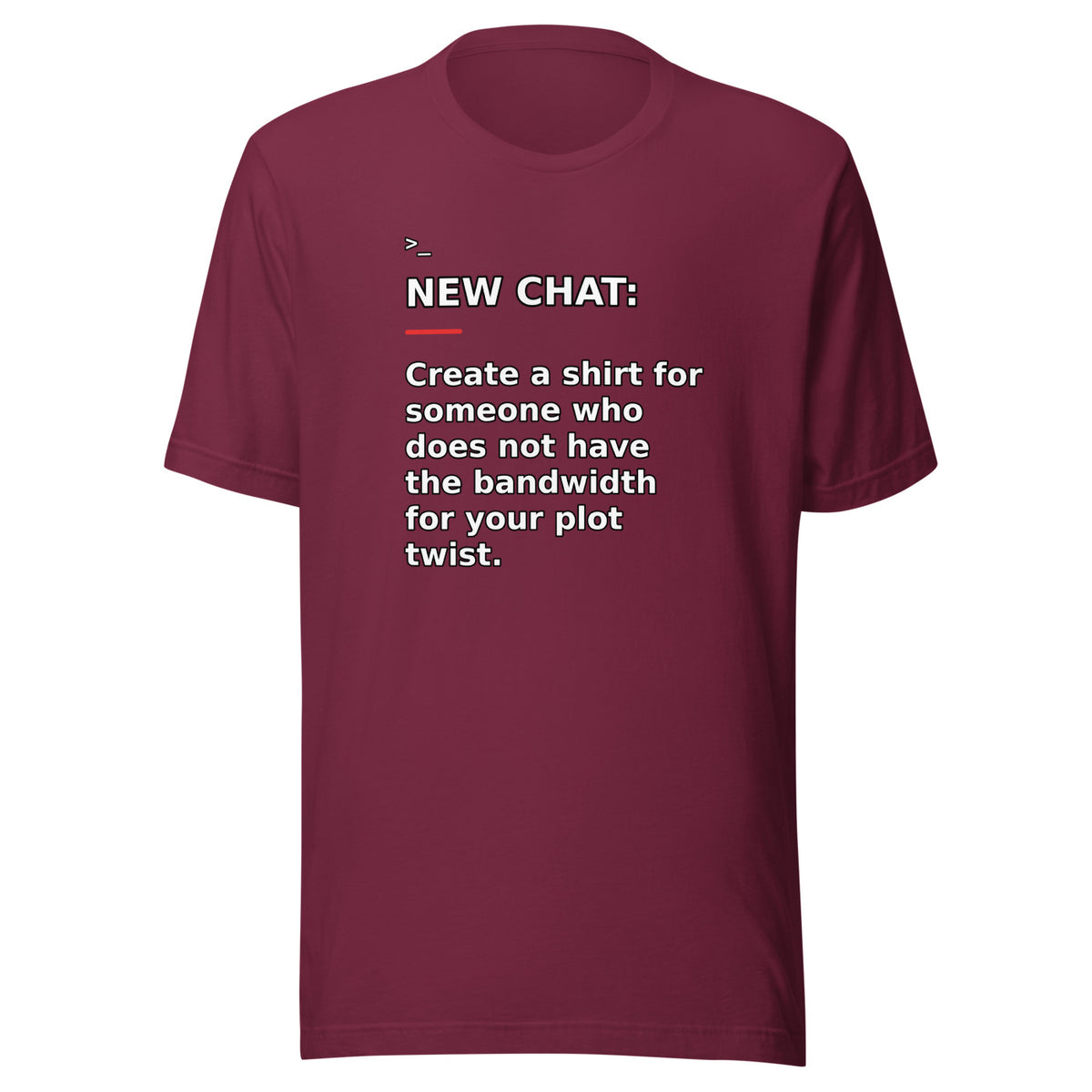 New Chat Shirts NC-082 Bella + Canvas 3001 front mockup 4