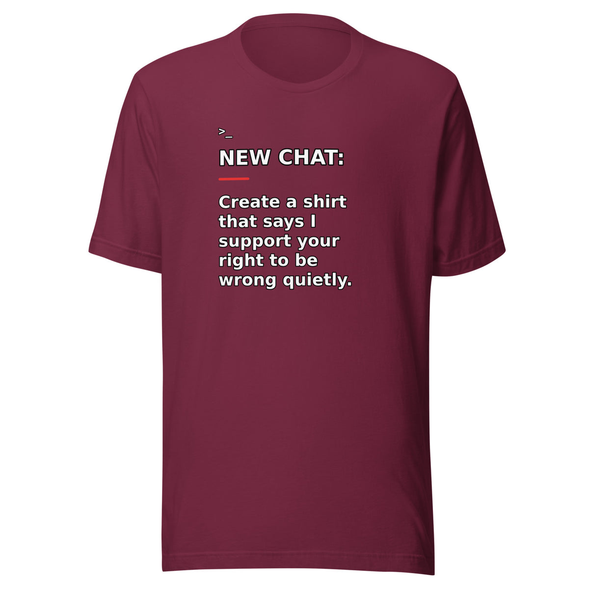 New Chat Shirts NC-083 Bella + Canvas 3001 front mockup 4