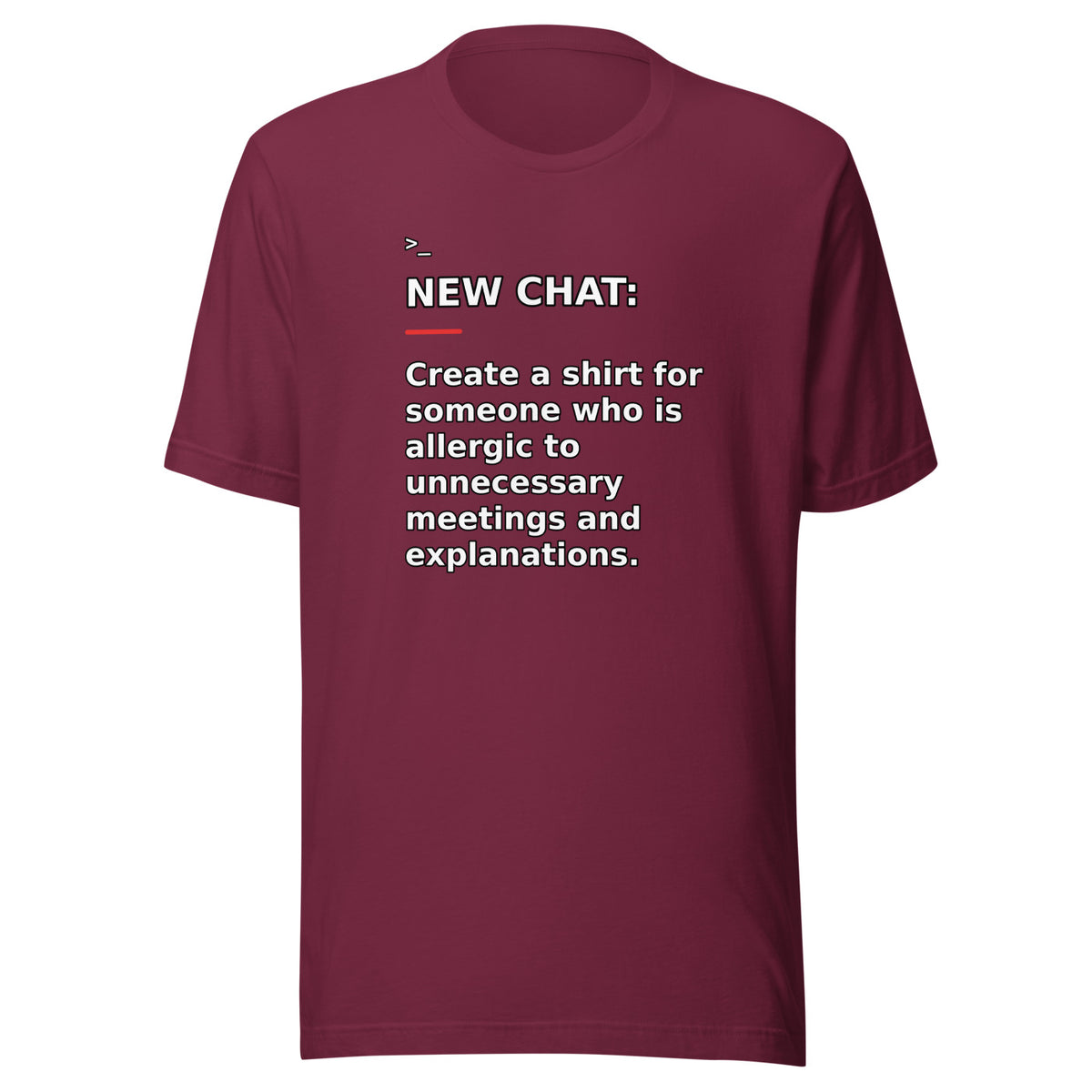 New Chat Shirts NC-086 Bella + Canvas 3001 front mockup 4