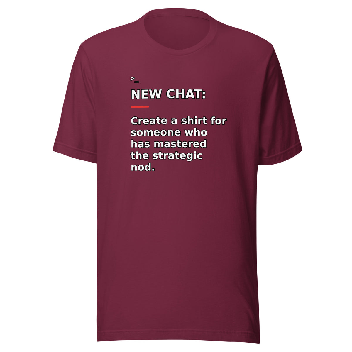 New Chat Shirts NC-129 Bella + Canvas 3001 front mockup 4