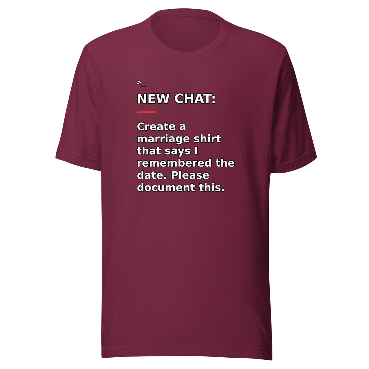 New Chat Shirts NC-122 Bella + Canvas 3001 front mockup 4
