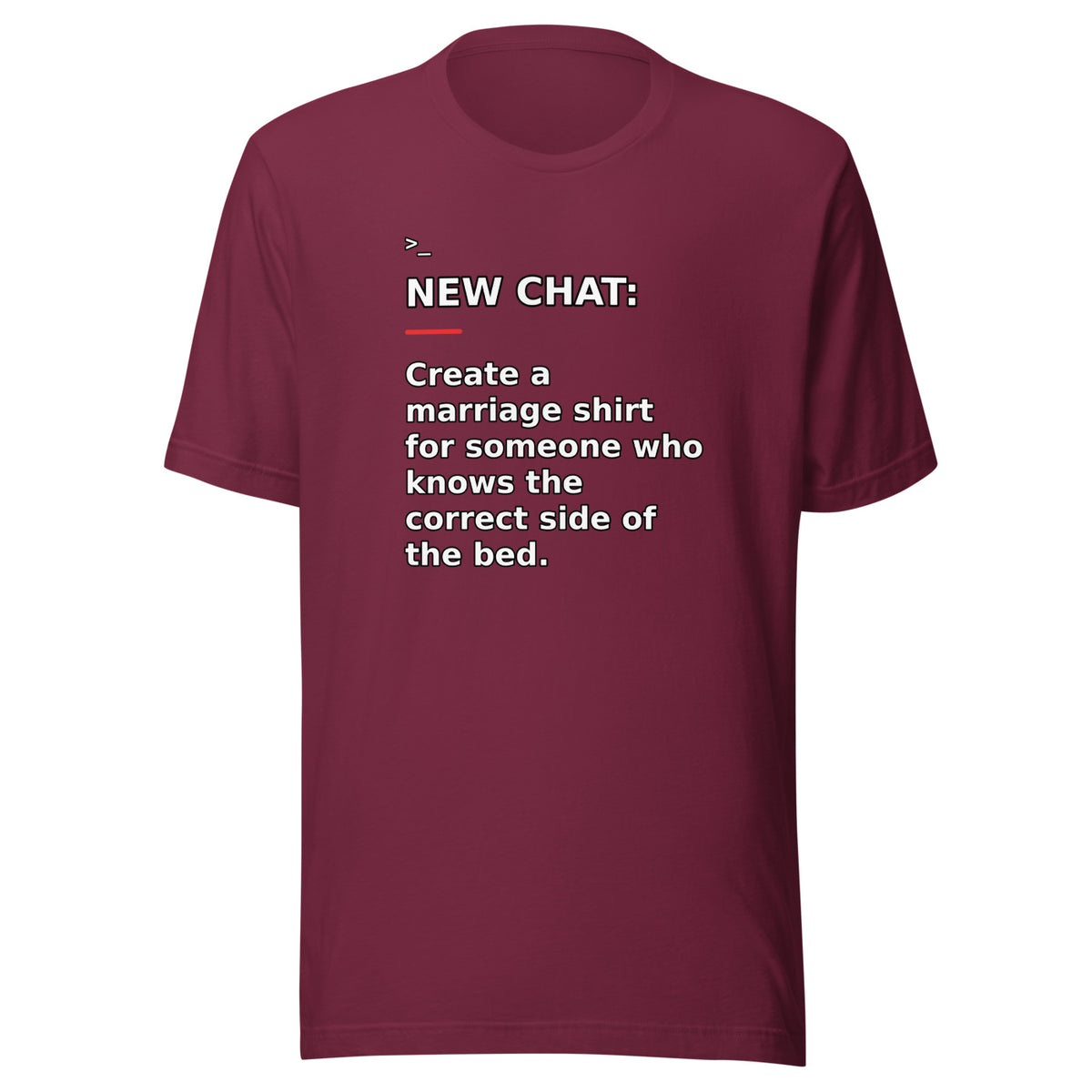 New Chat Shirts NC-125 Bella + Canvas 3001 front mockup 4