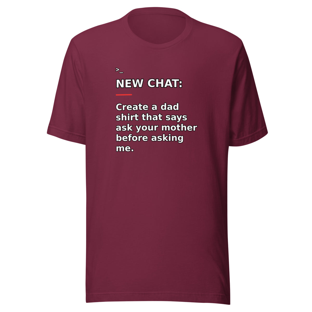 New Chat Shirts NC-136 Bella + Canvas 3001 front mockup 4