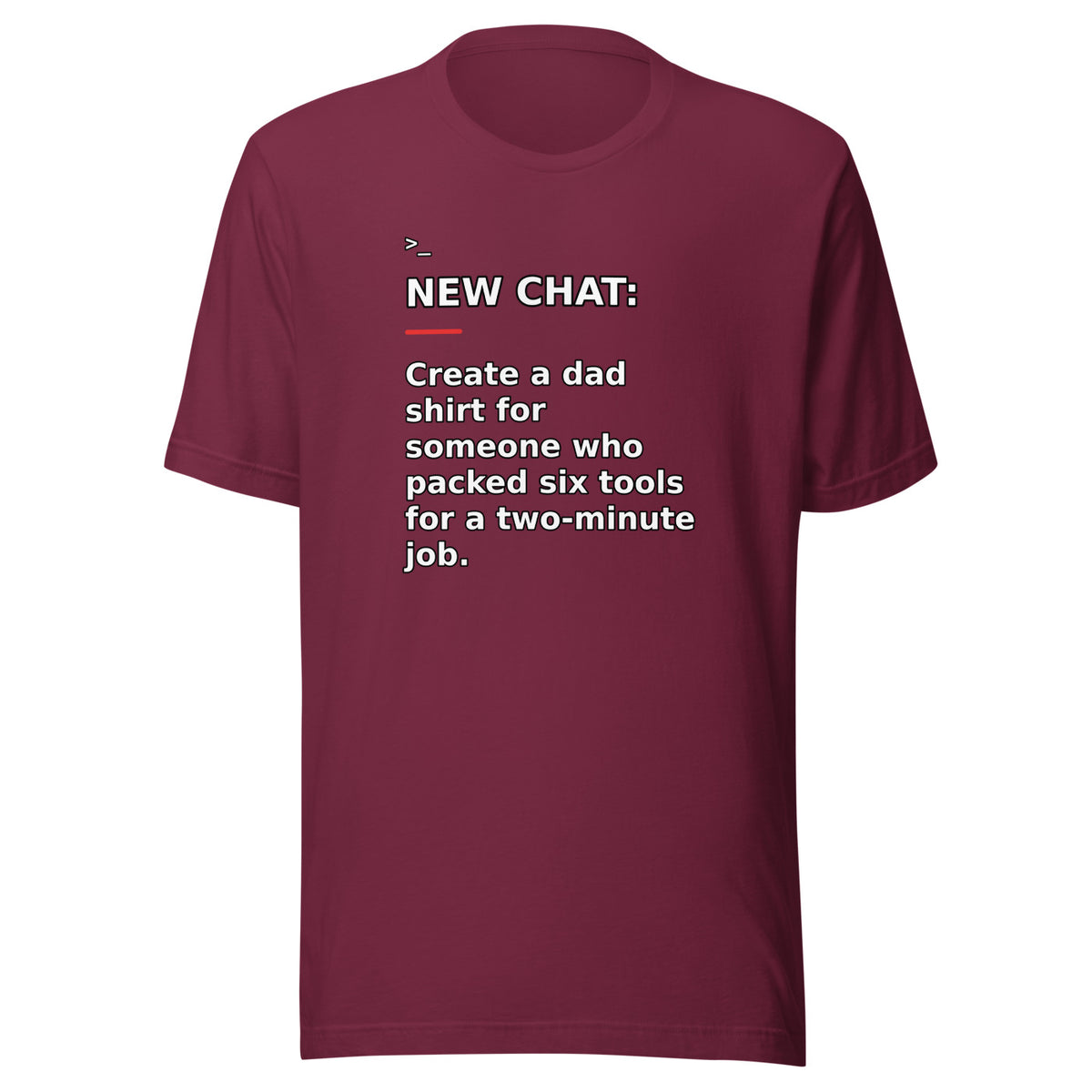 New Chat Shirts NC-139 Bella + Canvas 3001 front mockup 4