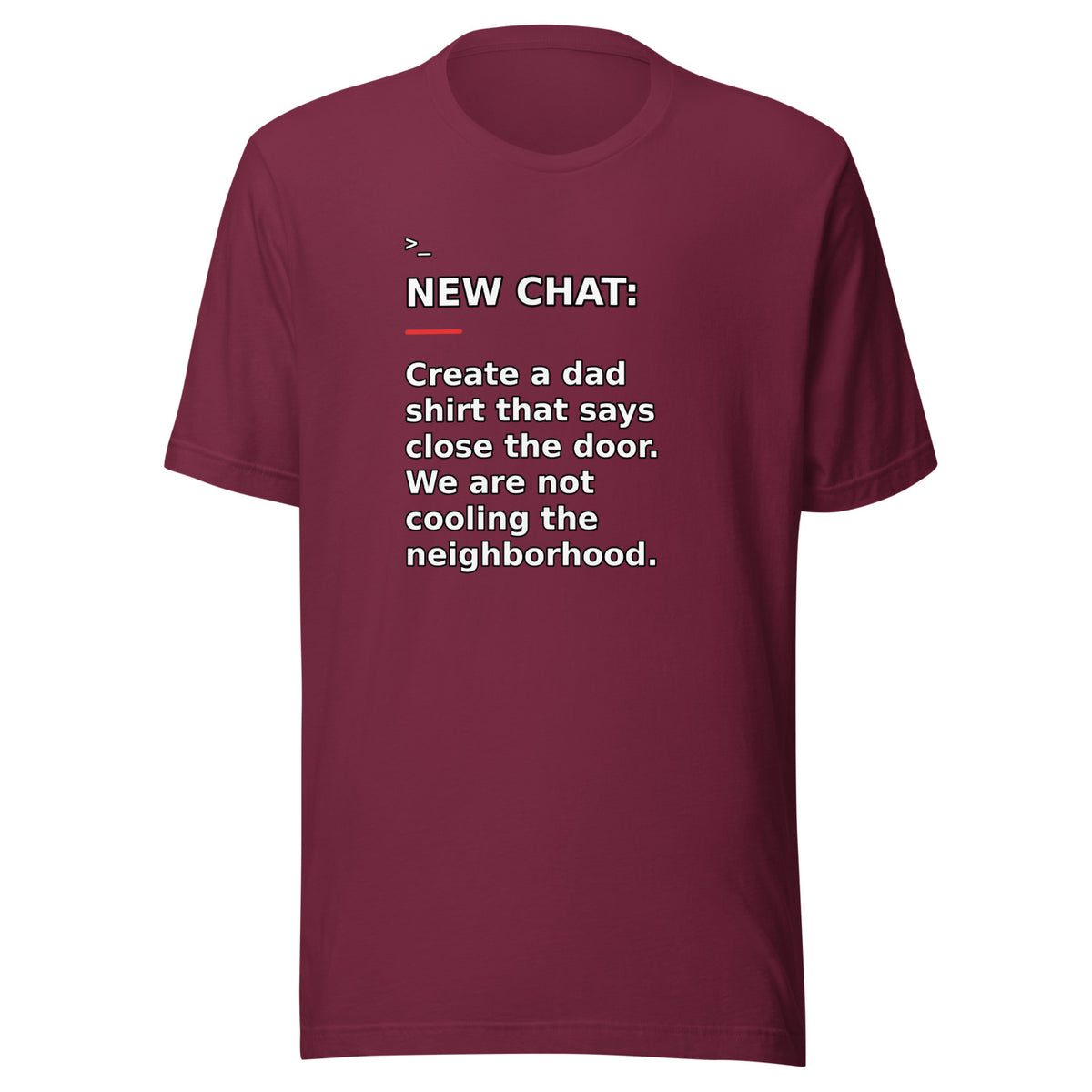 New Chat Shirts NC-146 Bella + Canvas 3001 front mockup 4