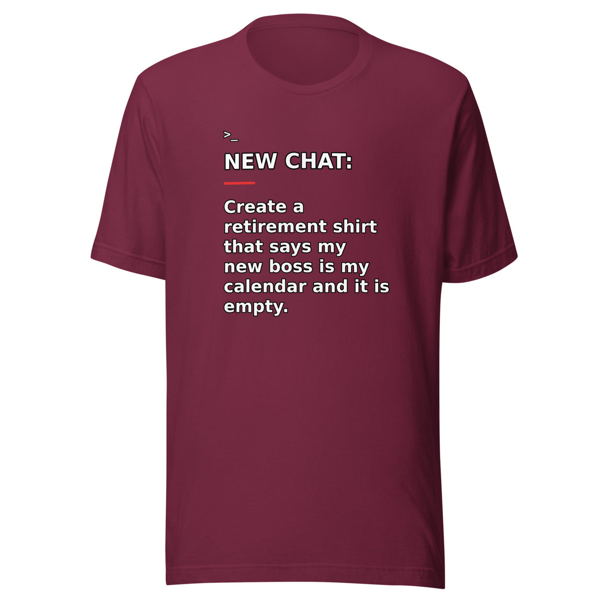 New Chat Shirts NC-158 Bella + Canvas 3001 front mockup 4
