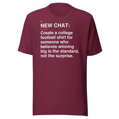 Alabama — Winning Is the Standard T-Shirt front flat mockup — bold production artwork