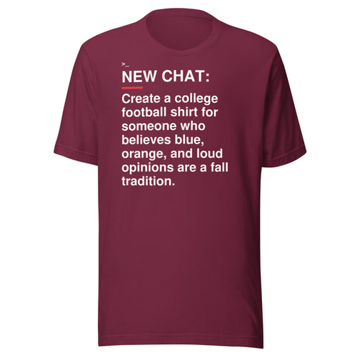 Florida — Blue Orange Loud Opinions T-Shirt front flat mockup — bold production artwork