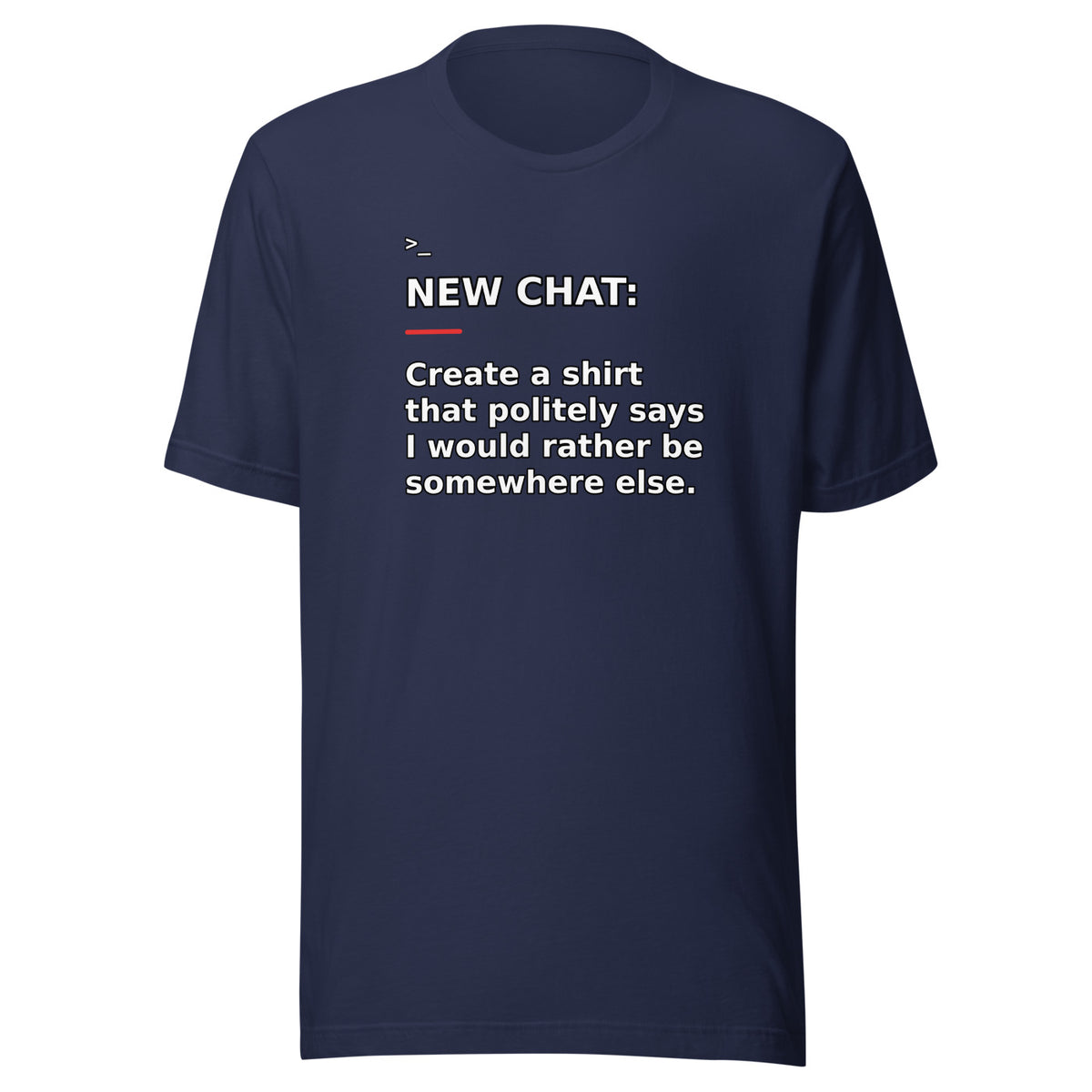New Chat Shirts NC-047 Bella + Canvas 3001 front mockup 3
