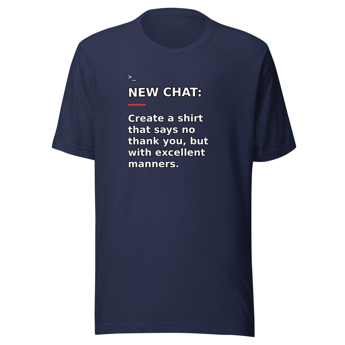 New Chat Shirts NC-048 Bella + Canvas 3001 front mockup 3