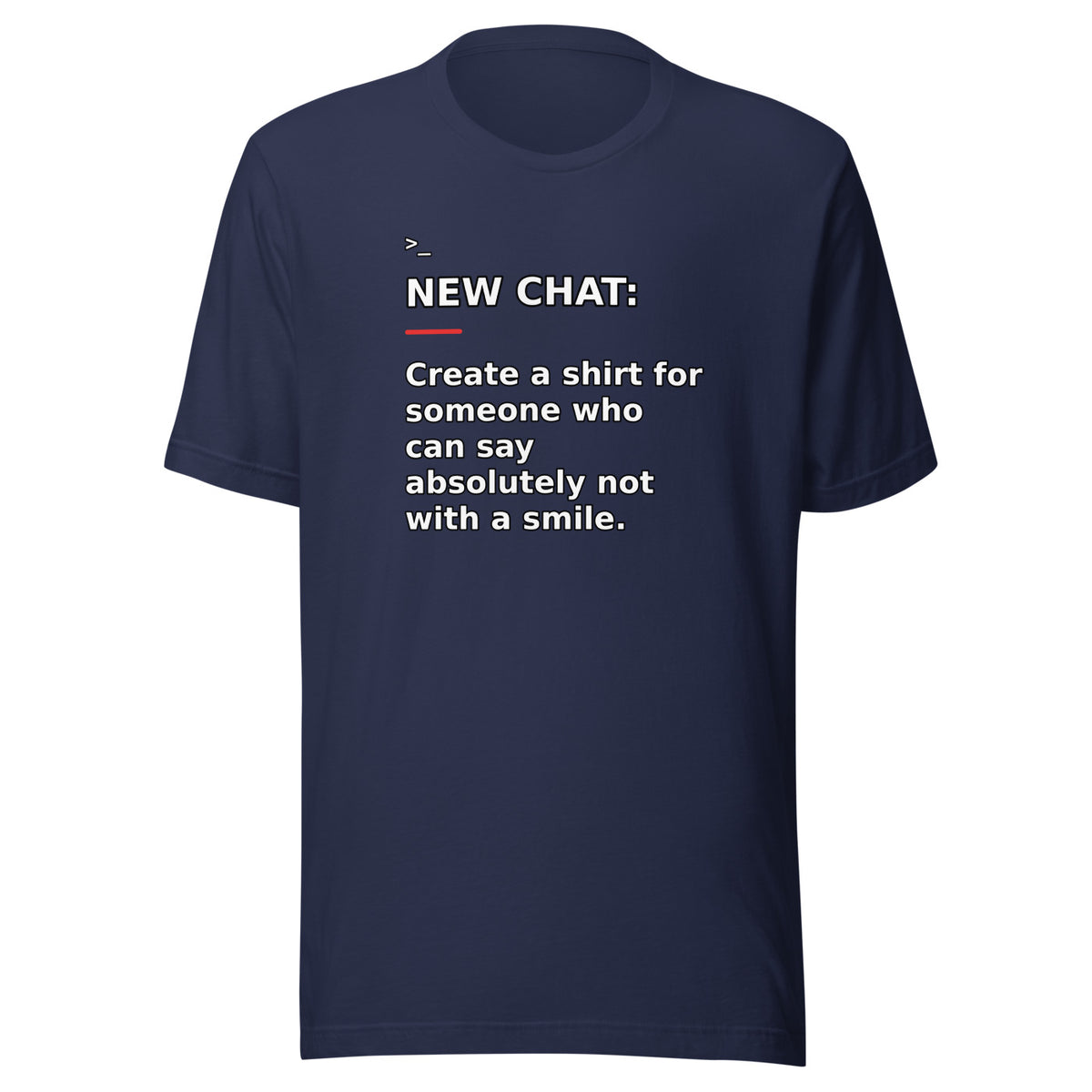 New Chat Shirts NC-058 Bella + Canvas 3001 front mockup 3
