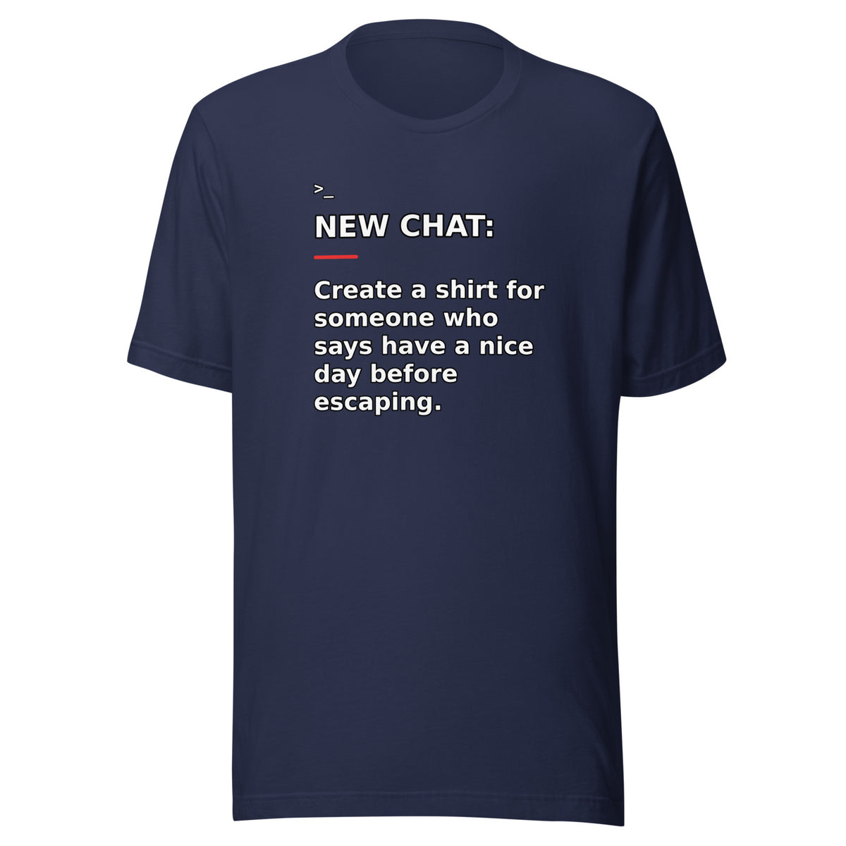 New Chat Shirts NC-067 Bella + Canvas 3001 front mockup 3
