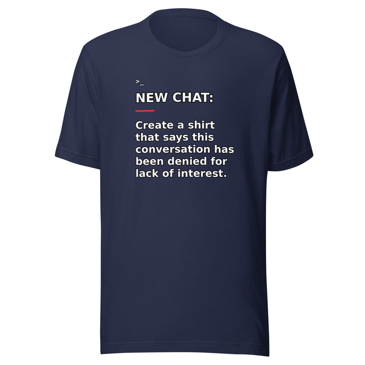 New Chat Shirts NC-081 Bella + Canvas 3001 front mockup 3