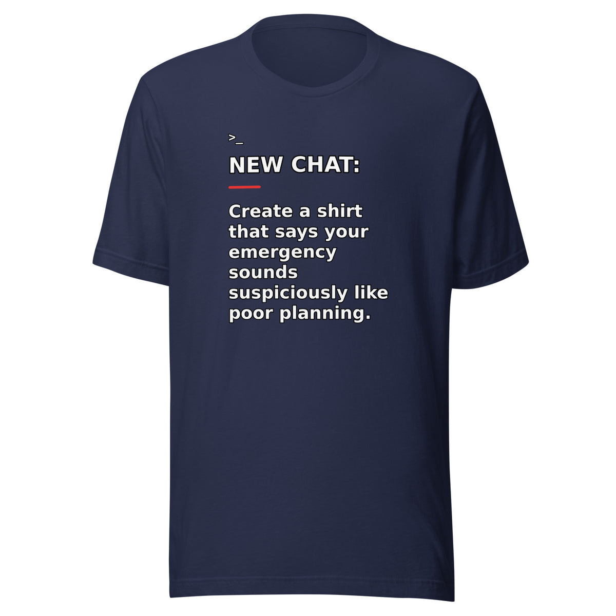 New Chat Shirts NC-070 Bella + Canvas 3001 front mockup 3