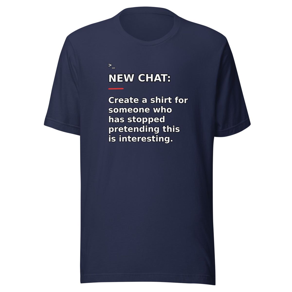 New Chat Shirts NC-071 Bella + Canvas 3001 front mockup 3