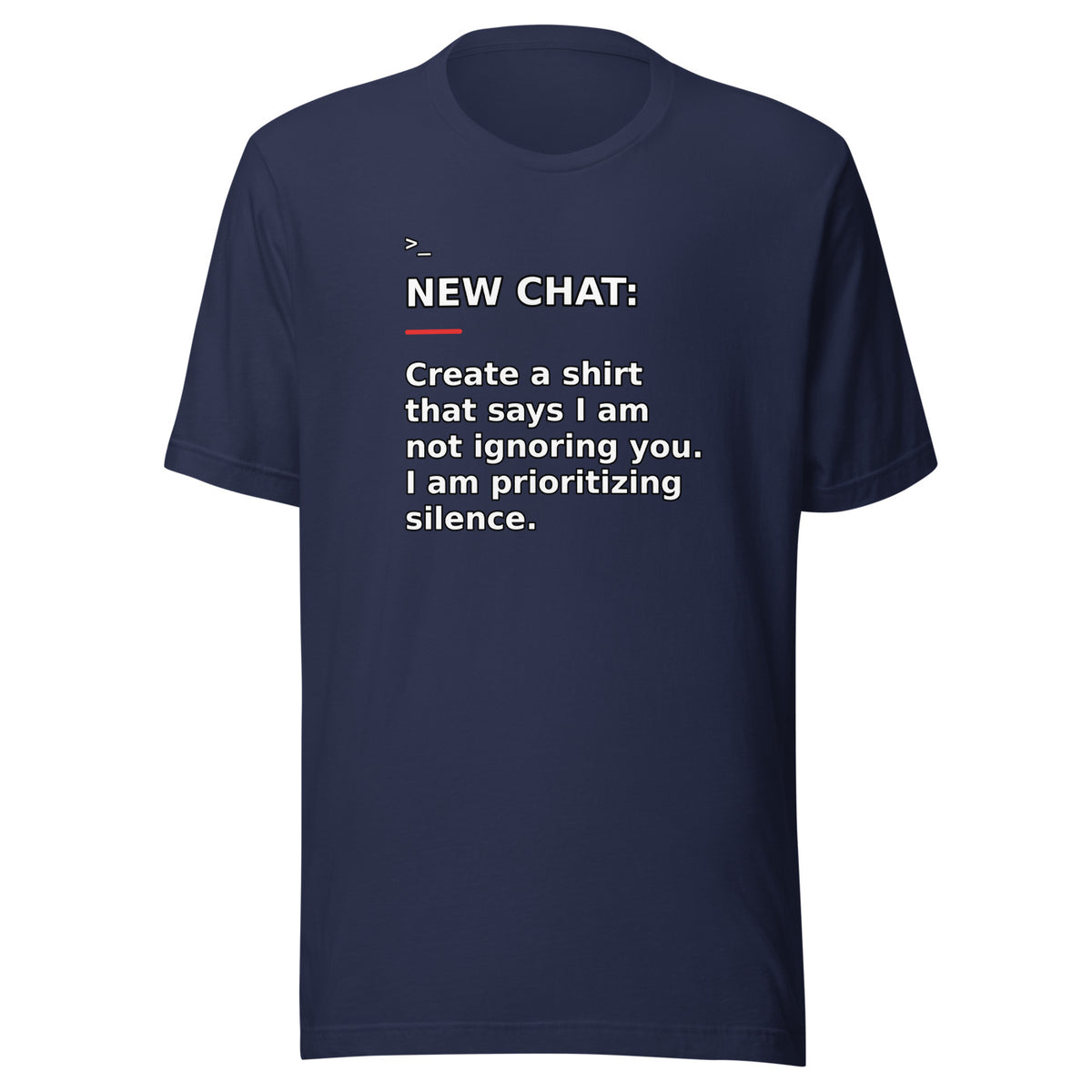 New Chat Shirts NC-074 Bella + Canvas 3001 front mockup 3