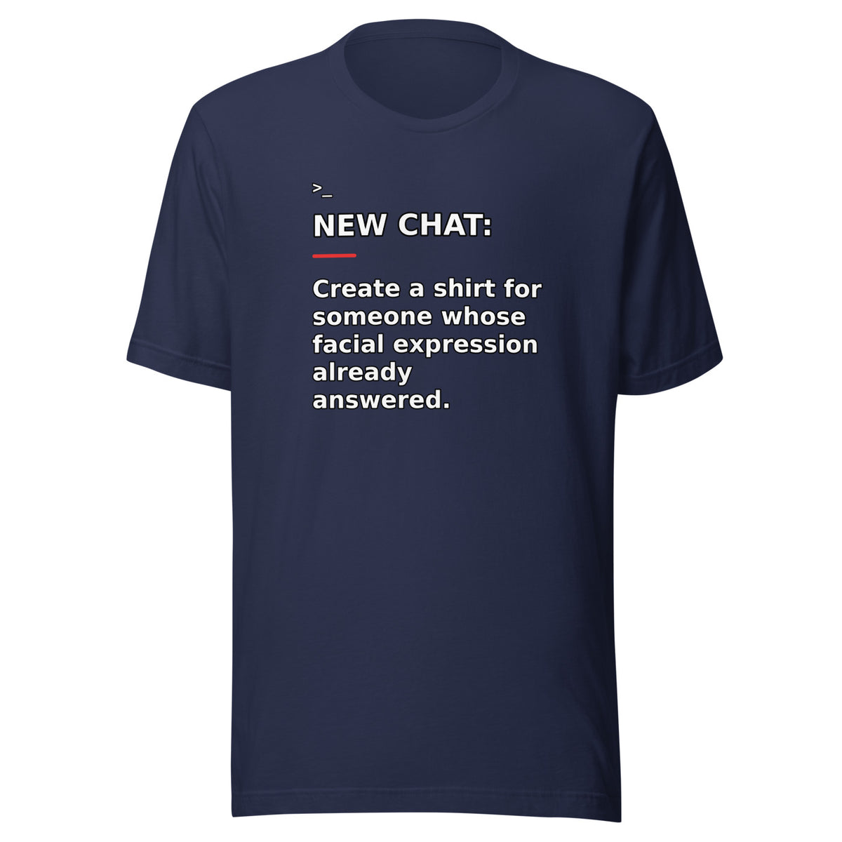 New Chat Shirts NC-076 Bella + Canvas 3001 front mockup 3
