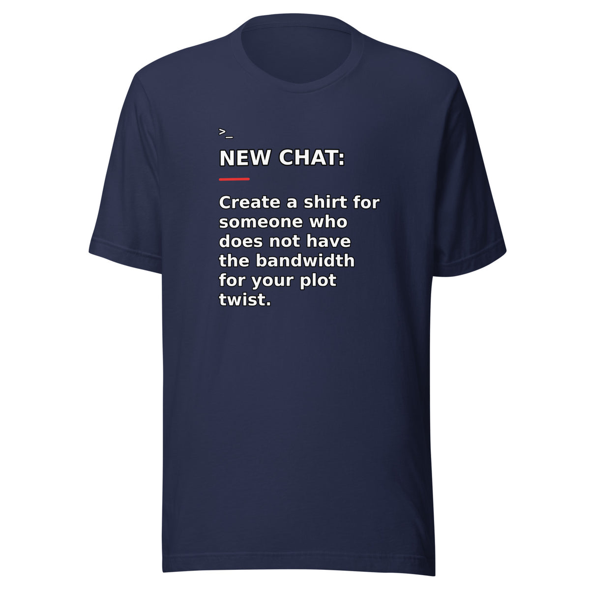New Chat Shirts NC-082 Bella + Canvas 3001 front mockup 3