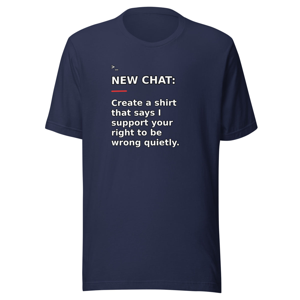 New Chat Shirts NC-083 Bella + Canvas 3001 front mockup 3