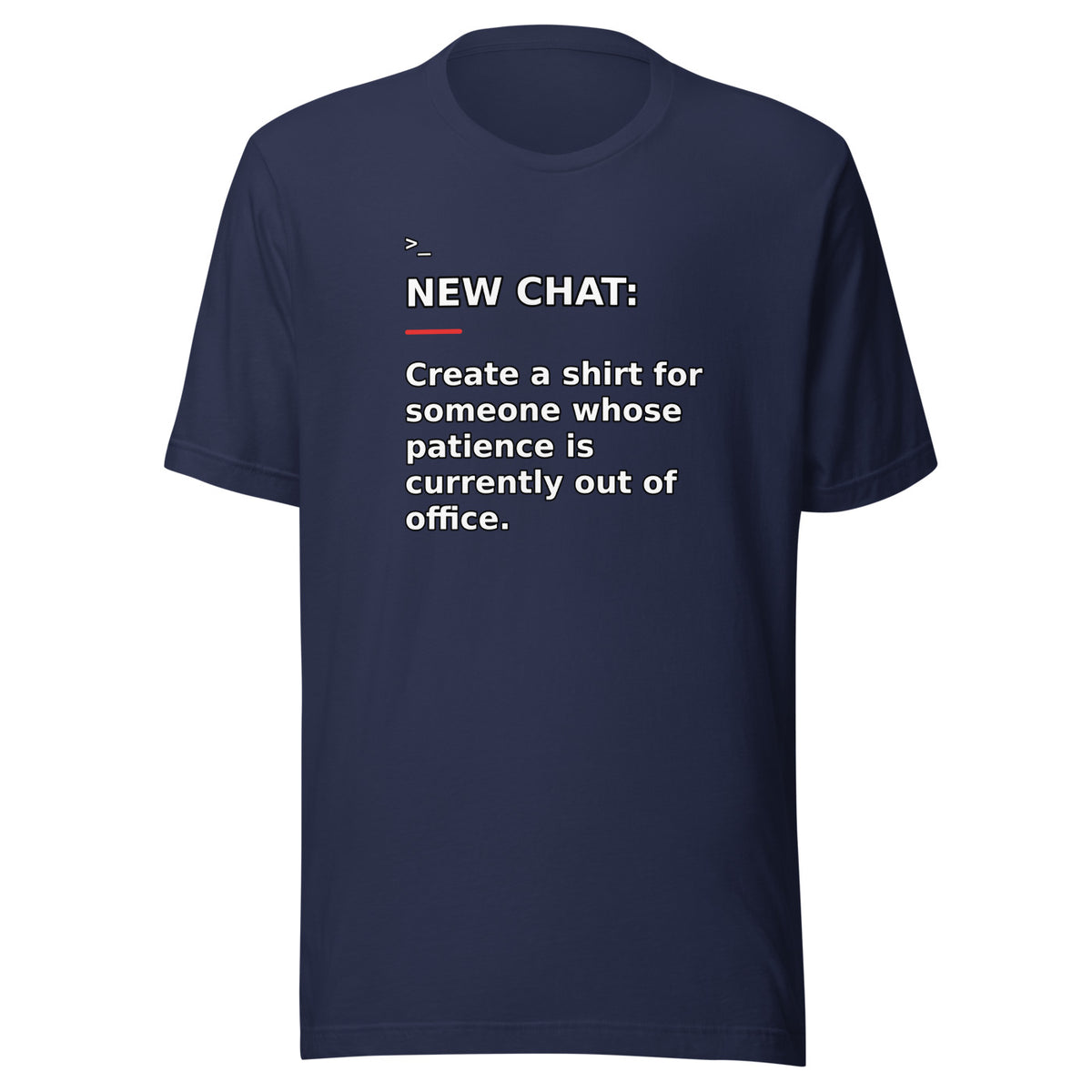 New Chat Shirts NC-084 Bella + Canvas 3001 front mockup 3