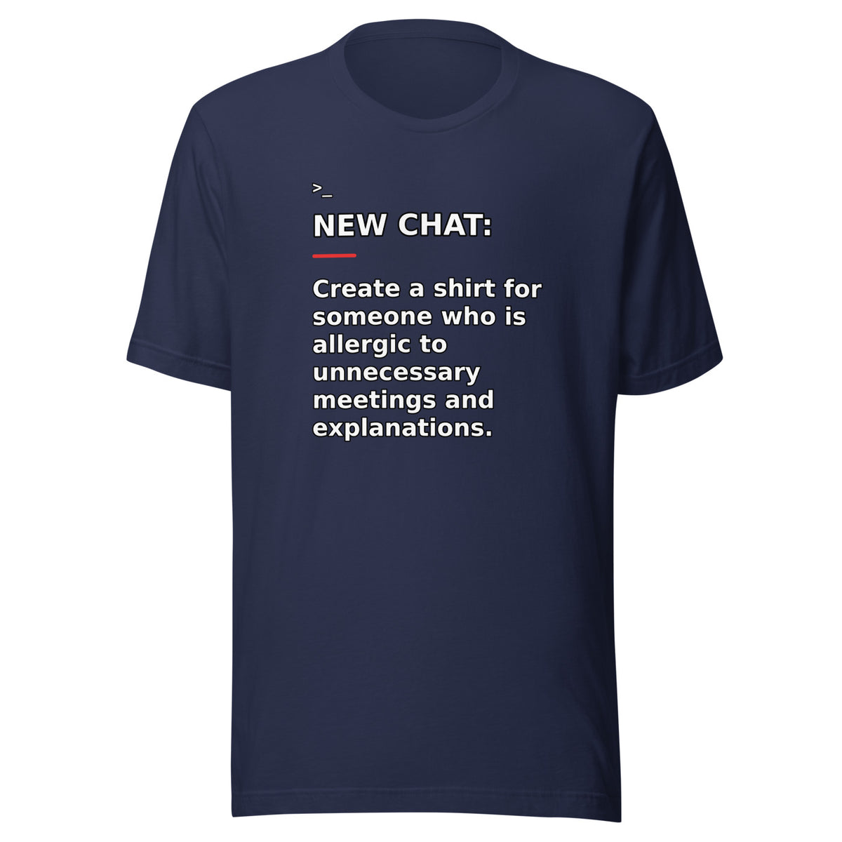 New Chat Shirts NC-086 Bella + Canvas 3001 front mockup 3